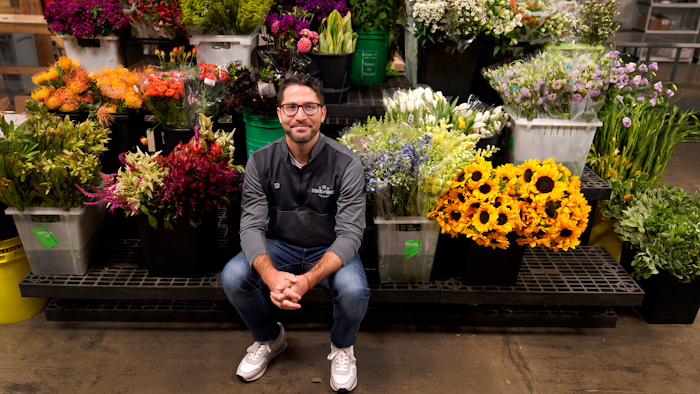 Steven Dyme, owner of Flowers for Dreams, poses for a portrait at his warehouse, July 23, 2021, Chicago.