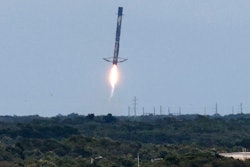 A SpaceX Falcon 9 reusable booster comes in for an on-land touchdown at Cape Canaveral Space Force Station, Fla., June 30, 2021.
