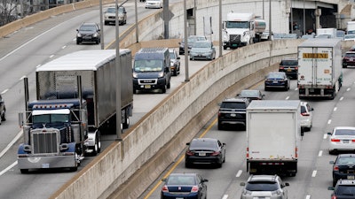 Traffic on Interstate 76 in Philadelphia, March 31, 2021.