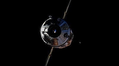 In this photo taken by Russian cosmonaut Oleg Novitsky and provided by Roscosmos Space Agency Press Service, the Nauka module is seen prior to docking with the International Space Station on Thursday, July 29, 2021. The newly arrived Russian science lab briefly knocked the International Space Station out of position Thursday when it accidentally fired its thrusters. For 47 minutes, the space station lost control of its orientation when the firing occurred a few hours after docking, pushing the orbiting complex from its normal configuration. The station's position is key for getting power from solar panels and or communications. Communications with ground controllers also blipped out twice for a few minutes.