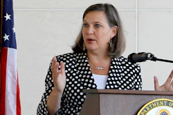 In this July 11, 2016, file photo U.S. Assistant Secretary of State for European and Eurasian Affairs Victoria Nuland talks to the media at a news conference at the U.S. Embassy in Skopje, Macedonia.