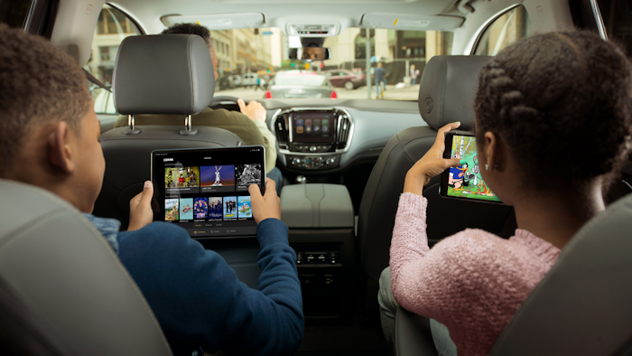 Chevrolet, Buick, GMC and Cadillac vehicles are among the first in the industry to offer WarnerMedia RIDE, which functions similar to in-flight entertainment platforms offered by some airlines. When a tablet or smartphone is connected to an in-car Wi-Fi hotspot, live and on-demand entertainment options are available to passengers via the WarnerMedia RIDE app.
