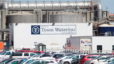 A Tyson Fresh Meats plant stands in Waterloo, Iowa, date not known.