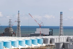 The nuclear reactor units of No. 3, left, and 4 at the Fukushima Daiichi nuclear power plant, Okuma town, Japan, Feb. 27, 2021.