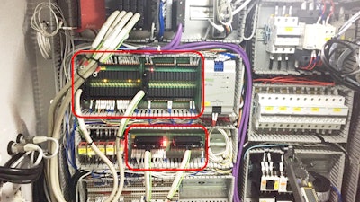 Figure 2: The connection density and efficiency provided by Dinkle signal and relay interface modules makes it easier for equipment OEMs to design and fabricate control panels.