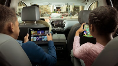 Chevrolet, Buick, GMC and Cadillac vehicles are among the first in the industry to offer WarnerMedia RIDE, which functions similar to in-flight entertainment platforms offered by some airlines. When a tablet or smartphone is connected to an in-car Wi-Fi hotspot, live and on-demand entertainment options are available to passengers via the WarnerMedia RIDE app.