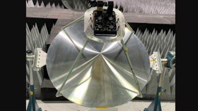 The Wide Angle ESA Fed Reflector (WAEFR) antenna is a hybrid of a phased array Electronically Steerable Antenna (ESA).