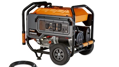 The recalled XT8000E Generator. The recall was issued after reports of finger amputation and crushing.