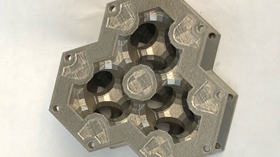 A 3D-designed and printed heat exchanger.