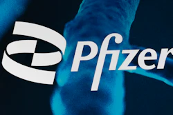 In this Feb. 5, 2021, file photo, the Pfizer logo is displayed at the company's headquarters in New York. The U.S. gave full approval to Pfizer's COVID-19 vaccine on Monday, Aug. 23, 2021.
