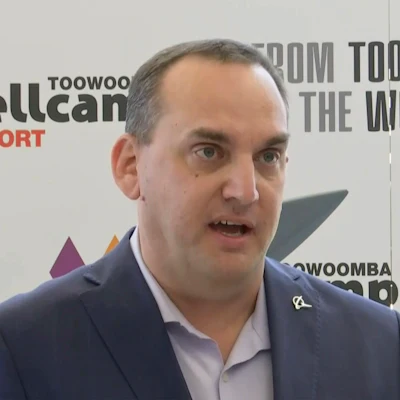 Scott Carpendale, managing director of Boeing Defence Australia, during a press conference in Toowoomba, Sept. 22, 2021.