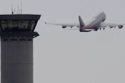 An aircraft takes off from Larnaca, Cyprus, Oct. 7, 2017.