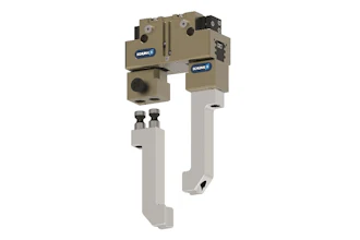 For unlocking the jaw quick-change system Schunk BSWS‑M, all it requires is a push onto the release button and the gripper fingers can be removed. If the BSWS-M quick-change system is frequently used, then it is easy to see pay back within a very short time.