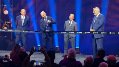 Saab holds a ribbon cutting at its new 100,000-square-foot facility in Indiana.
