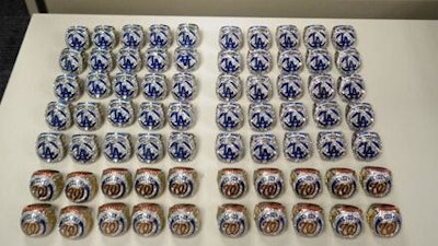 Counterfeit Los Angeles Dodgers and Washington Nationals championship rings were seized by Cincinnati CBP officers on October 13.