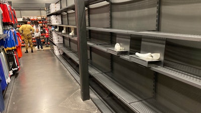 Consumers are still finding bare store shelves.