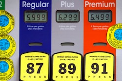 High gas prices are posted at a full service gas station in Beverly Hills, CA on Nov. 7, 2021.