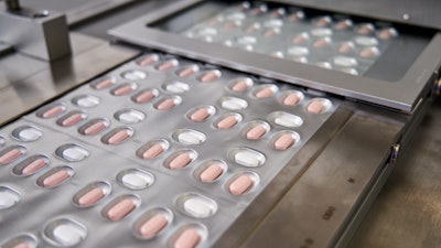 This image provided by Pfizer shows its COVID-19 pills. Drugmaker Pfizer said Tuesday, Nov. 16, 2021, it is submitting its experimental pill for U.S. authorization, setting the stage for a likely launch in coming weeks.