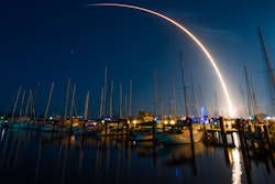 Long exposure view of a launch from Cape Canaveral, Fla.