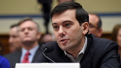 Martin Shkreli speaks on Capitol Hill in Washington, Feb. 4, 2016.