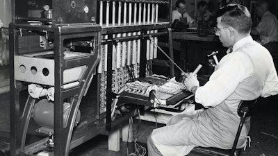 This ‘mechanical punch card sorter’ was used for the 1950 census.