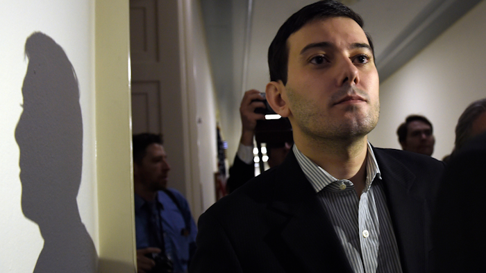 Martin Shkreli after an appearance on Capitol Hill in Washington, Feb. 4, 2016.