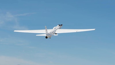NASA’s ER-2, a high-altitude jet equipped with a suite of science instruments, takes off.