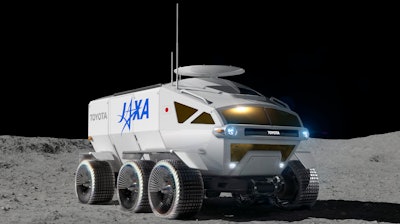 Toyota is working with Japan's space agency on the Lunar Cruiser to explore the lunar surface, with ambitions to help people live on the moon by 2040 and then go live on Mars, company officials said Friday, Jan. 28, 2022.