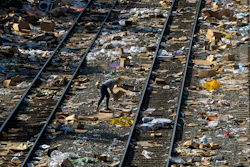 Thieves have been raiding cargo containers aboard trains nearing downtown Los Angeles for months, leaving the tracks blanketed with discarded packages. The sea of debris left behind included items that the thieves apparently didn't think were valuable enough to take, CBSLA reported Thursday.