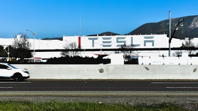 The Tesla Auto Assembly Factory in Fremont, California.