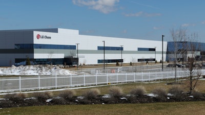 LG Chem Michigan Inc.'s plant is Holland, Mich., is seen in this March 15, 2013 photo.