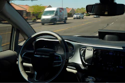 In this April 7, 2021 file photo, a Waymo minivan moves along a city street as an empty driver's seat and a moving steering wheel drive passengers during an autonomous vehicle ride in Chandler, Ariz. A small maker of autonomous vehicle systems could be in hot water with U.S. highway safety regulators over how quickly it reported the crash of a test vehicle last fall. The National Highway Traffic Safety Administration says in documents released Monday, March 28, 2022 that it's investigating Pony.ai's reporting of an Oct. 28 crash in Fremont, California.