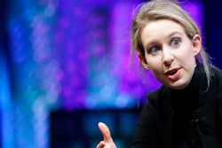 In this Monday, Nov. 2, 2015 file photo, Elizabeth Holmes, founder and CEO of Theranos, speaks at the Fortune Global Forum in San Francisco.