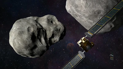 NASA’s DART mission will crash a small spacecraft into the double asteroid Didymos to see if it will change the asteroid’s orbit.