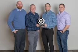 Digi-Key’s Levy Olson, Jerome Bakke, Paul Hejlik and Brandon Tougas were presented with the Distributor of the Year award from GCT during a virtual presentation.