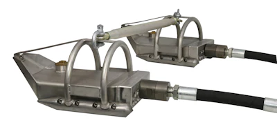 A unique floor cleaner model called the Twins utilizes two floor cleaners with high-performance fluid mechanics that work in tandem with a Y-connector, for pipe up to 84” in diameter.