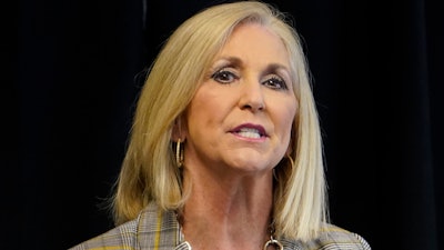 Mississippi Attorney General Lynn Fitch speaks during a news conference in Jackson, Miss., Tuesday, April 6, 2021.