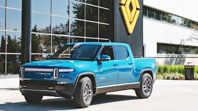This photo, provided by Rivian, shows the 2022 Rivian R1T. It is an all-electric pickup truck with an estimated annual electricity cost of $950.