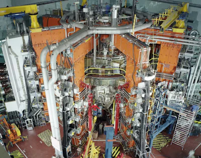 The JET magnetic fusion experiment is the largest tokamak in the world.