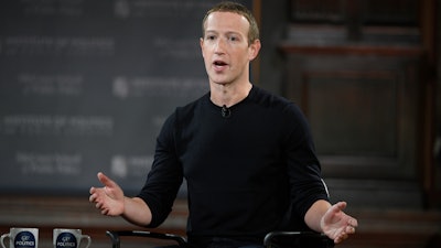 Facebook CEO Mark Zuckerberg speaks at Georgetown University, Thursday, Oct. 17, 2019, in Washington. On Monday, May 23, 2022, the District of Columbia sued Meta chief Zuckerberg, seeking to hold him personally liable for the Cambridge Analytica scandal, a privacy breach of millions of Facebook users’ personal data that became a major corporate and political scandal.