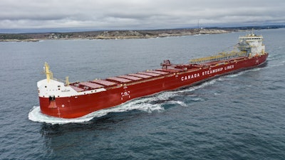SL’s new purpose-designed diesel-electric self-unloading ship begins service for Windsor Salt.