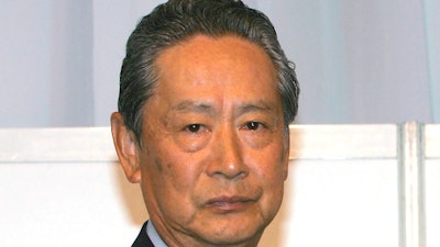 Then Sony Corp. chief corporate adviser Nobuyuki Idei, is seen in Tokyo on Oct. 17, 2005. Idei, who led Japan’s Sony from 1998 through 2005, steering its growth in digital and entertainment businesses, has died of liver failure, the company said Tuesday, June 7, 2022. He was 84.
