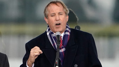 Texas Attorney General Ken Paxton speaks in Washington on Jan. 6, 2021.