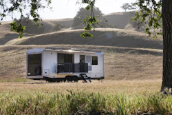 Living Vehicle's 2023 model also promises 'luxe furnishings, gourmet appliances, seemingly endless storage space and spa-like bathing.'