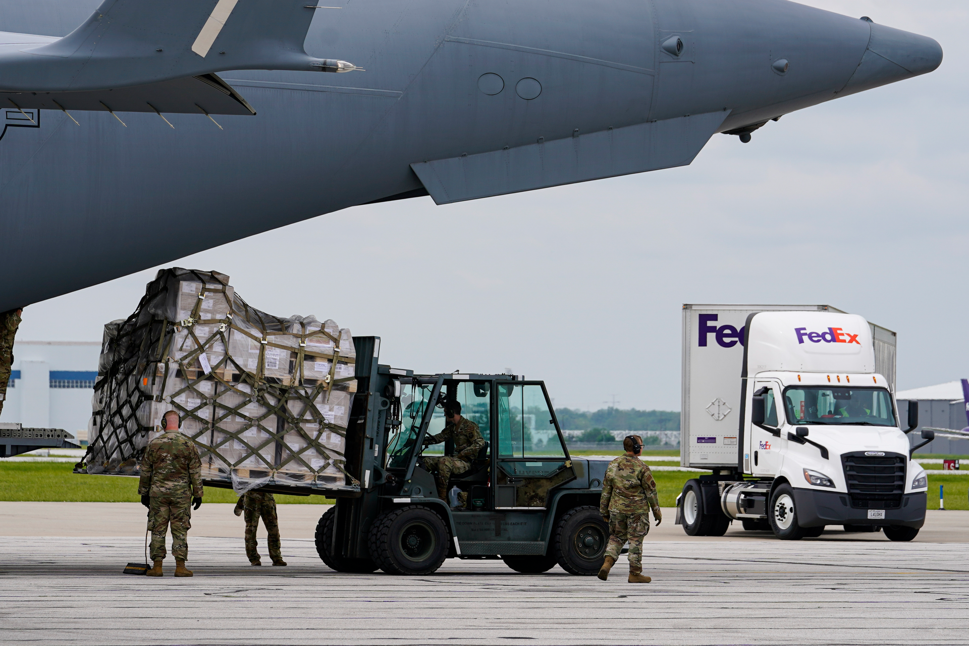 The 132 pallets of Nestlé Health Science Alfamino Infant and Alfamino Junior formula arrived from Ramstein Air Base in Germany.
