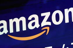 Amazon logo on a screen at the Nasdaq MarketSite, July 27, 2018.