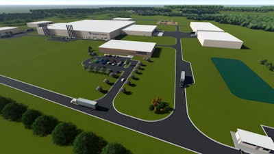 A rendering of Nippon Denkai's $150 million plant to make copper foil for electric vehicle batteries in Augusta, Georgia.