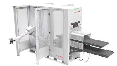 ABB’s next generation of compact, standardized machine tool tending cells include a 6-axis robot ideally suited to the reach and payload requirements of the specific application. FlexLoaders are Ideal for both low and high-volume production, tending vertical lathes, horizontal and vertical machining centers, 5-axis machines and grinders.