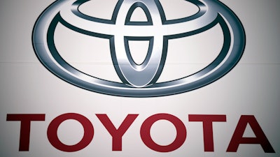A logo of Toyota Motor Corp. is pictured at a dealer in Tokyo May 11, 2022. Toyota is investing 730 billion yen ($5.6 billion) in Japan and the U.S. to boost production of batteries for electric vehicles, the Japanese automaker said Wednesday, Aug. 31, 2022.