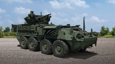 Oshkosh Defense delivered the first Stryker Double-V Hull Infantry Carrier Vehicle upgraded with the 30 mm Medium Caliber Weapon System to the U.S. Army’s Aberdeen Test Center in Maryland.